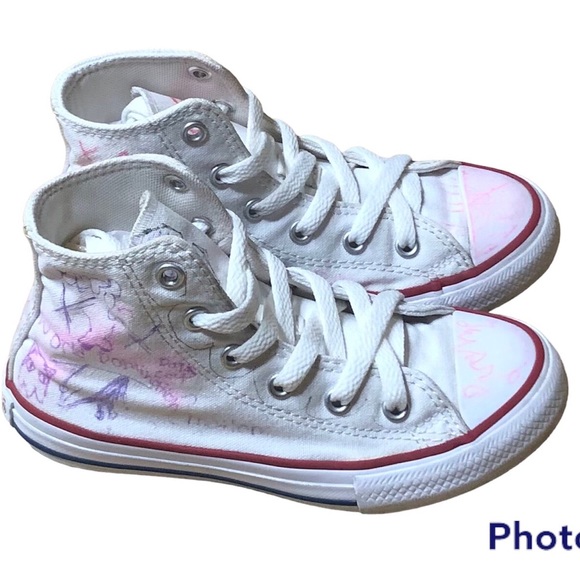 Converse Other - Converse High Top Graphic Sneakers Kids Size 12.5